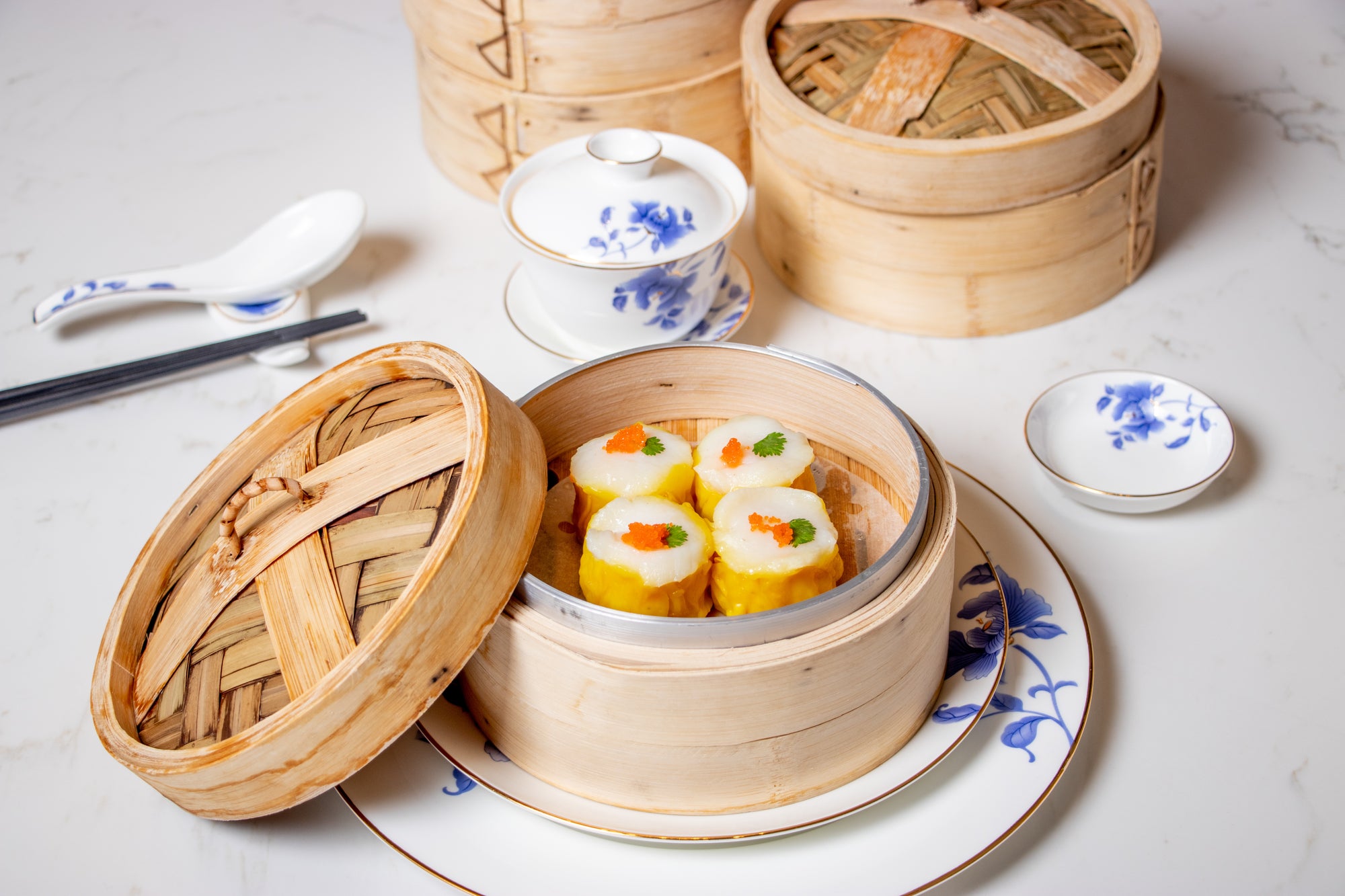 Steamed Prawn and Chicken Dumpling with Hokkaido Scallop
