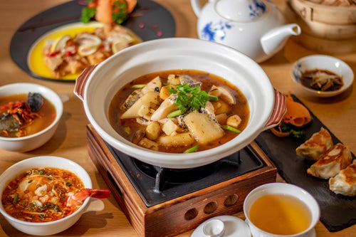 Braised Cod Fish with Winter Melon and Preserved Vegetables