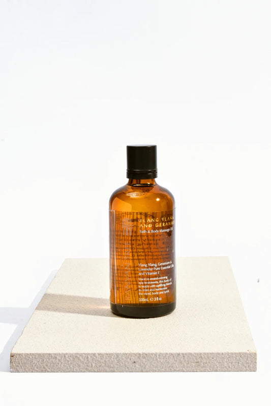 Ylang Ylang and Geranium Bath & Body Massage Oil (Love)